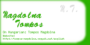 magdolna tompos business card